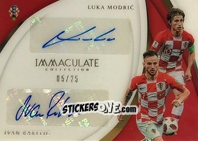 Cromo Ivan Rakitic / Luka Modric - Immaculate Soccer 2018-2019 n. DU-RM - Panini