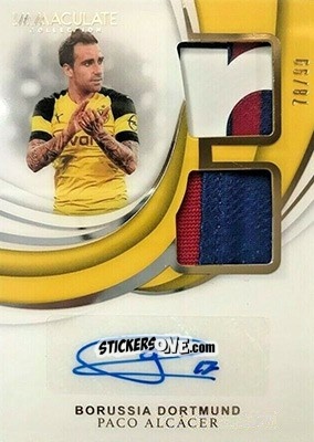 Figurina Paco Alcacer - Immaculate Soccer 2018-2019 n. DA-PA - Panini