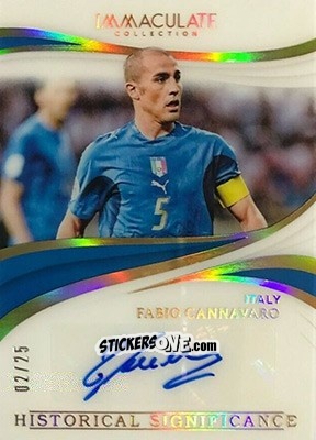 Cromo Fabio Cannavaro - Immaculate Soccer 2018-2019 n. HS-FC - Panini