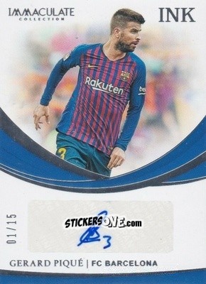 Sticker Gerard Pique - Immaculate Soccer 2018-2019 n. I-GP - Panini
