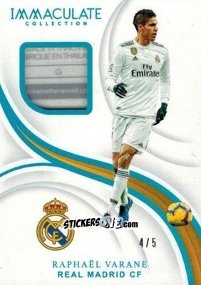 Figurina Raphael Varane - Immaculate Soccer 2018-2019 n. LT-RV - Panini