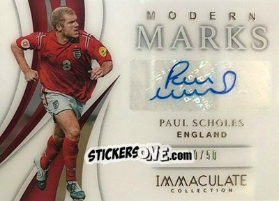 Figurina Paul Scholes - Immaculate Soccer 2018-2019 n. MM-PS - Panini