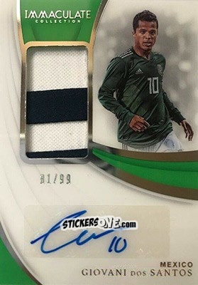 Figurina Giovani Dos Santos - Immaculate Soccer 2018-2019 n. PA-GDS - Panini