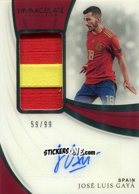 Figurina Jose Luis Gaya - Immaculate Soccer 2018-2019 n. PA-JLG - Panini