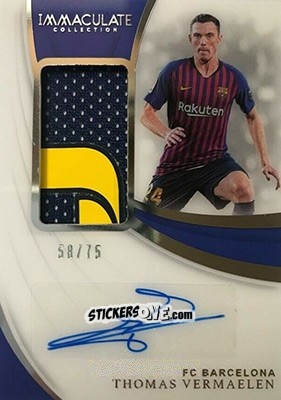 Cromo Thomas Vermaelen - Immaculate Soccer 2018-2019 n. PA-TV - Panini