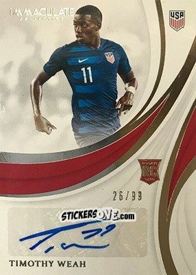 Cromo Timothy Weah - Immaculate Soccer 2018-2019 n. RA-TW - Panini