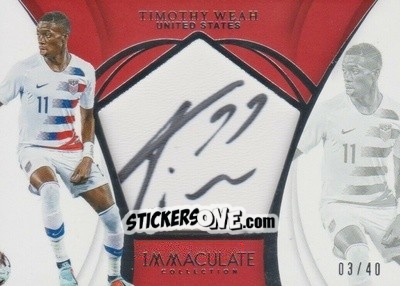 Cromo Timothy Weah - Immaculate Soccer 2018-2019 n. SS-TW - Panini