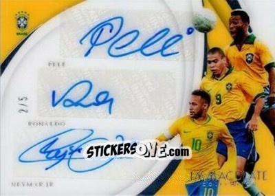 Cromo Pele / Ronaldo / Neymar Jr - Immaculate Soccer 2018-2019 n. TR-BRA - Panini