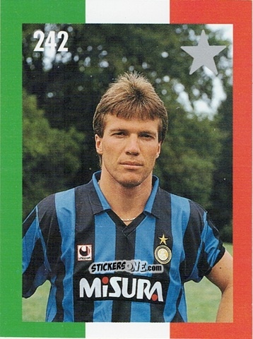 Figurina Lothar Matthäus - Calcio Flash 1992 n. 242 - Euroflash