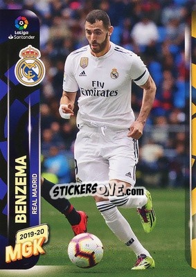 Figurina Benzema - Liga 2019-2020. Megacracks n. 233 - Panini