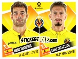 Cromo Manu Trigueros / Samu Castillejo - Liga 2017-2018. South America n. 225 - Panini