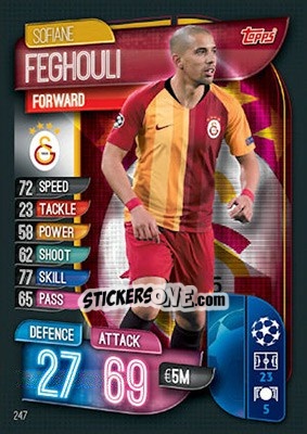 Cromo Sofiane Feghouli - UEFA Champions League 2019-2020. Match Attax. UK Edition n. 247 - Topps