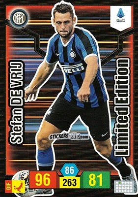Figurina Stefan De Vrij - Calciatori 2019-2020. Adrenalyn XL n. LE-SDV - Panini