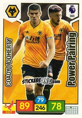 Cromo Conor Coady / Matt Doherty - English Premier League 2019-2020. Adrenalyn XL n. 360 - Panini