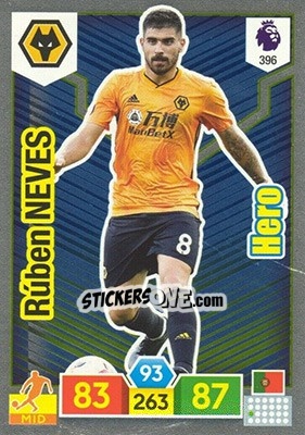 Figurina Ruben Neves - English Premier League 2019-2020. Adrenalyn XL n. 396 - Panini