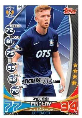 Sticker Stuart Findlay - SPFL 2019-2020. Match Attax n. 94 - Topps