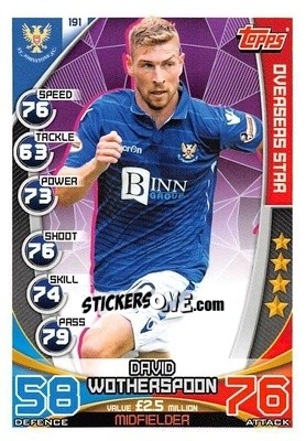 Cromo David Wotherspoon - SPFL 2019-2020. Match Attax n. 191 - Topps