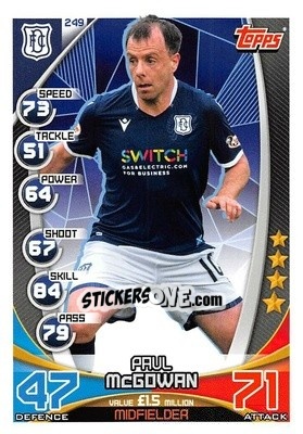 Figurina Paul McGowan - SPFL 2019-2020. Match Attax n. 249 - Topps