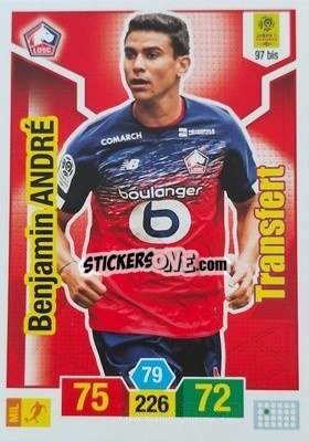 Figurina Benjamin André - FOOT 2019-2020. Adrenalyn XL n. 97bis - Panini