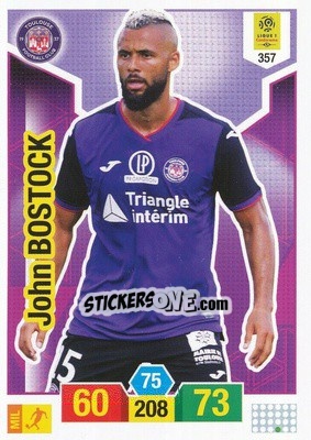 Figurina John Bostock - FOOT 2019-2020. Adrenalyn XL n. 357 - Panini
