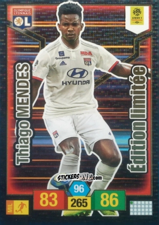 Sticker Thiago Mendes - FOOT 2019-2020. Adrenalyn XL n. LE-TME - Panini