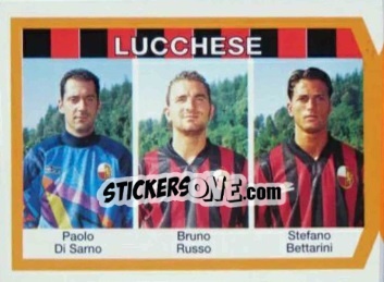 Cromo Paolo Di Sarno / Bruno Russo / Stefano Bettarini - Calcio Flash 1994 n. 357 - Euroflash