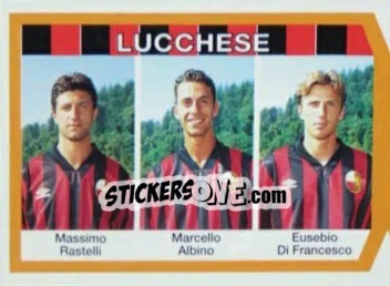 Figurina Massimo Rastelli / Marcello Albino / Eusebio Di Francesco - Calcio Flash 1994 n. 360 - Euroflash