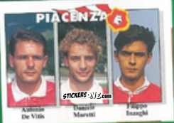 Sticker Antonio De Vitis / Daniele Moretti / Filippo Inzaghi - Calcio Flash 1995 n. 380 - Euroflash