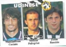 Figurina Massimiliano Caniato / Stefano Pellegrini / Fabio Rossitto - Calcio Flash 1995 n. 385 - Euroflash
