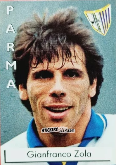 Figurina Gianfranco Zola - Calcio Flash 1996 n. 212 - Euroflash