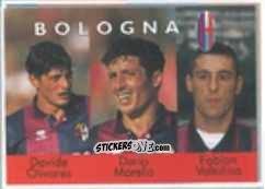 Figurina Davide Olivares / Dario Morello / Fabian Valtolina - Calcio Flash 1996 n. 332 - Euroflash