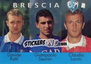 Figurina Davide Ratti / Giampaolo Saurini / Claudio Lunini - Calcio Flash 1996 n. 336 - Euroflash