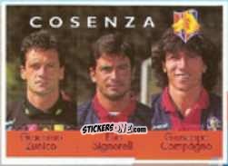 Sticker Giacomo Zunico / Elio Signorelli / Giuseppe Compagno - Calcio Flash 1996 n. 345 - Euroflash