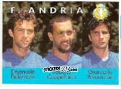 Sticker Emanuele Pellizaro / Roberto Cappellacci / Giancarlo Romairone - Calcio Flash 1996 n. 351 - Euroflash