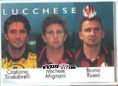 Figurina Cristiano Scalabrelli / Michele Mignani / Bruno Russo - Calcio Flash 1996 n. 361 - Euroflash