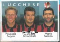 Figurina Pasquale Suppa / Giuseppe Baronchelli / Mario Manzo - Calcio Flash 1996 n. 362 - Euroflash
