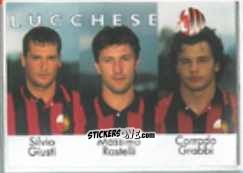 Figurina Silvio Giusti / Massimo Rastelli / Corrado Grabbi - Calcio Flash 1996 n. 364 - Euroflash