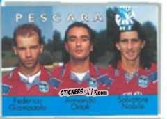 Sticker Federico Giampaolo / Armando Ortoli / Salvatore Nobile - Calcio Flash 1996 n. 374 - Euroflash