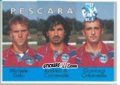 Sticker Michele Gelsi / Andrea A. Carnevale / Gianluca Colonnello - Calcio Flash 1996 n. 376 - Euroflash