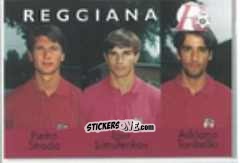 Figurina Pietro Strada / Igor Simutenkov / Adriano Taribello - Calcio Flash 1996 n. 384 - Euroflash