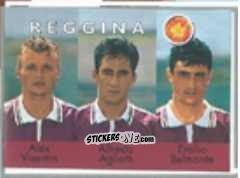 Cromo Alex Visentin / Alfredo Aglietti / Emilio Belmonte - Calcio Flash 1996 n. 388 - Euroflash