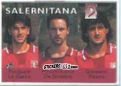 Cromo Pasquale Lo Garzo / Massimiliano De Silvestro / Giovanni Pisano - Calcio Flash 1996 n. 392 - Euroflash