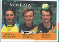 Figurina Andrea Mazzantini / Giancarlo Filippini / Michele Zanutta - Calcio Flash 1996 n. 393 - Euroflash