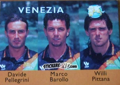Figurina Davide Pellegrini / Marco Barollo / Willi Pittana - Calcio Flash 1996 n. 396 - Euroflash