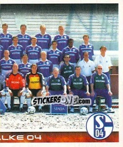 Figurina FC Schalke 04 Gelsenkirchen - Mannschaft (Puzzle) - German Football Bundesliga 2000-2001 n. 196 - Panini
