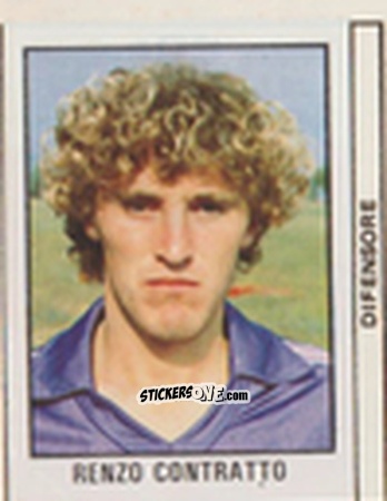Figurina Renzo Contratto - Calcio Flash 1981 n. 109 - Edizioni Flash