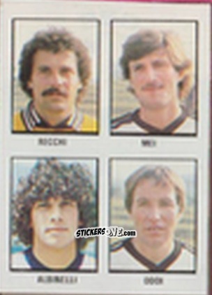 Figurina Angelo Recchi / Giovanni Mei / Fabio Albinelli / Giancarlo Oddi - Calcio Flash 1981 n. 250 - Edizioni Flash