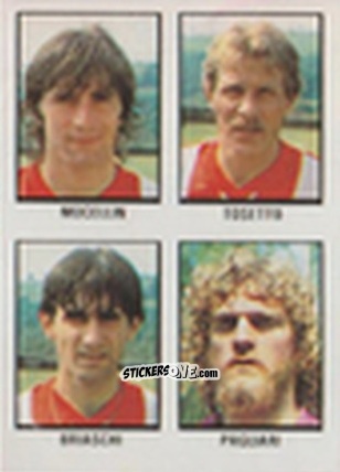 Sticker Enzo Mocellin / Ugo Tosetto / Massimo Briaschi / Dino Pagliari - Calcio Flash 1981 n. 261 - Edizioni Flash