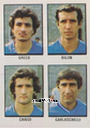 Cromo Giuseppe Greco / Albertino Bigon / Stefano Chiodi / Renzo Garlaschelli - Calcio Flash 1981 n. 264 - Edizioni Flash