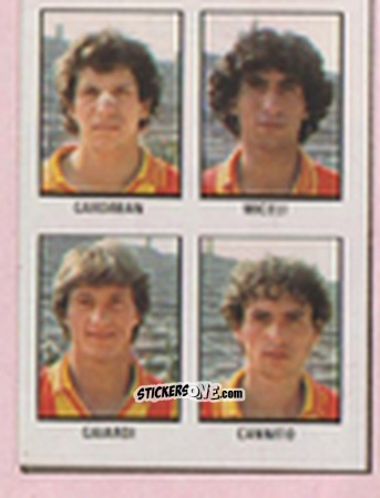 Figurina Livio Gardiman / Carmelo Miceli / Maurizio Gaiardi / Ruggero Cannito - Calcio Flash 1981 n. 266 - Edizioni Flash